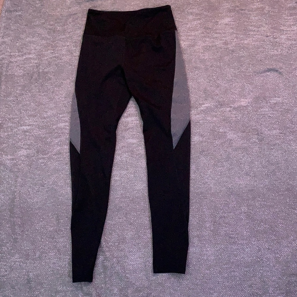 Black Yoga Leggings with Sheer Design
